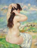 Bather Arranging her Hair by Pierre Auguste Renoir