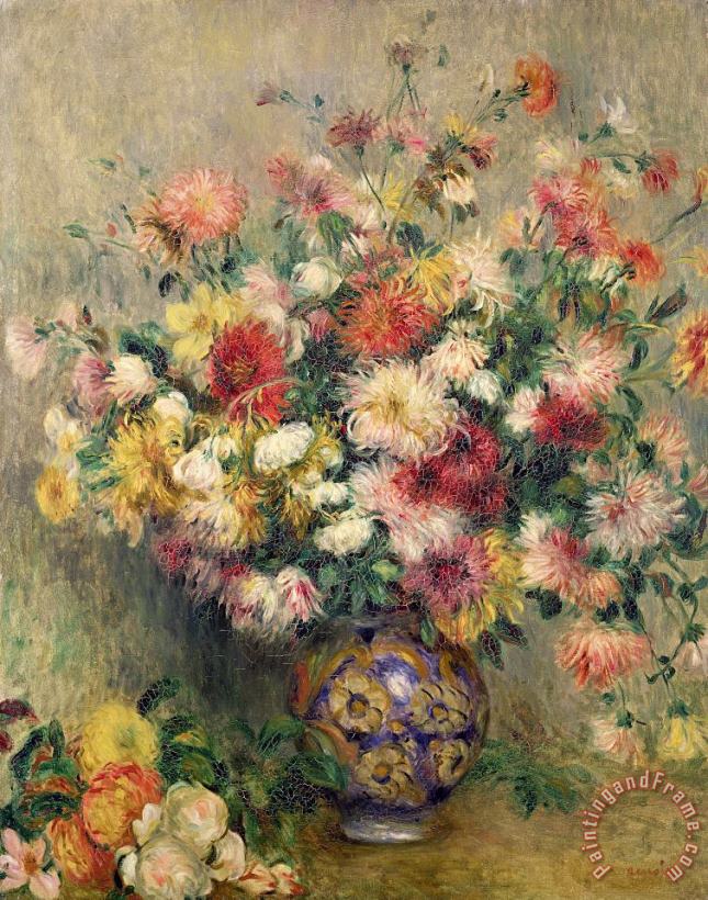 Pierre Auguste Renoir Dahlias Art Painting