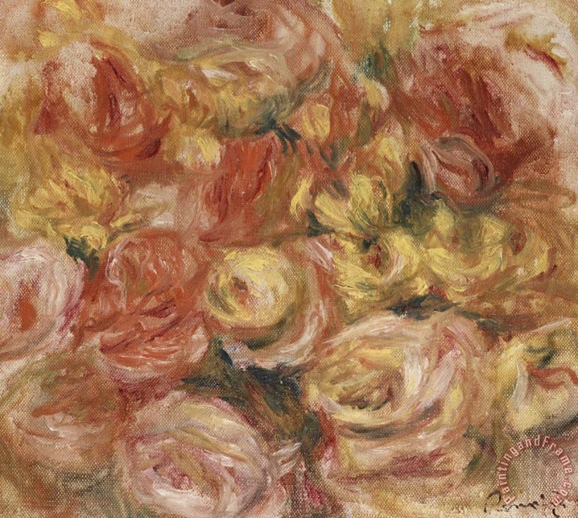 Pierre Auguste Renoir Flower Sketch Art Painting