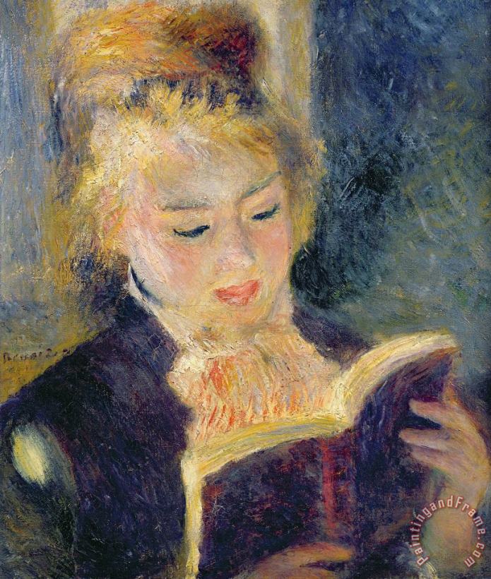 Pierre Auguste Renoir Girl Reading Art Print