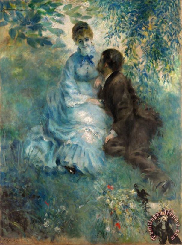 Lovers painting - Pierre Auguste Renoir Lovers Art Print
