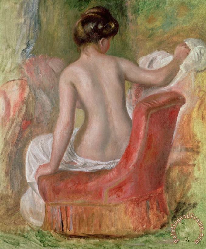 Nude in an Armchair painting - Pierre Auguste Renoir Nude in an Armchair Art Print