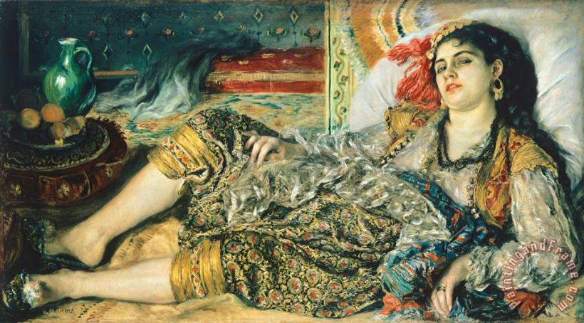 Pierre Auguste Renoir Odalisque An Algerian Woman Art Print