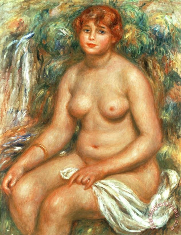 Pierre Auguste Renoir Seated Bather Art Painting