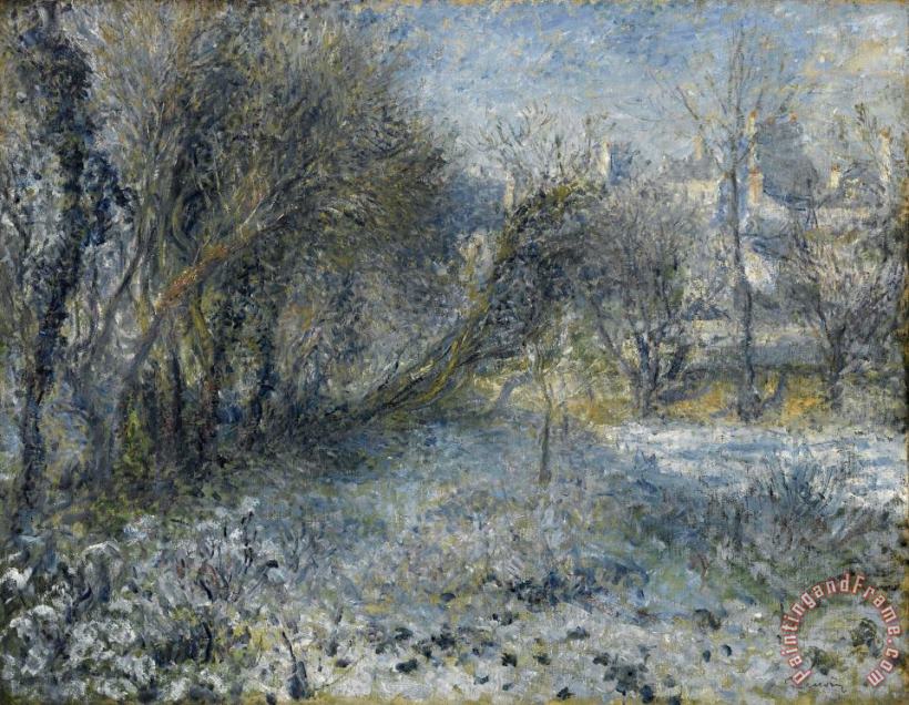 Pierre Auguste Renoir Snow Covered Landscape Art Painting