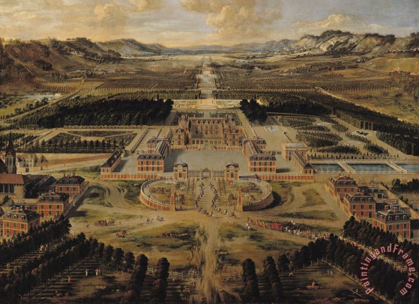 Pierre Patel Perspective view of the Chateau Gardens and Park of Versailles Art Print