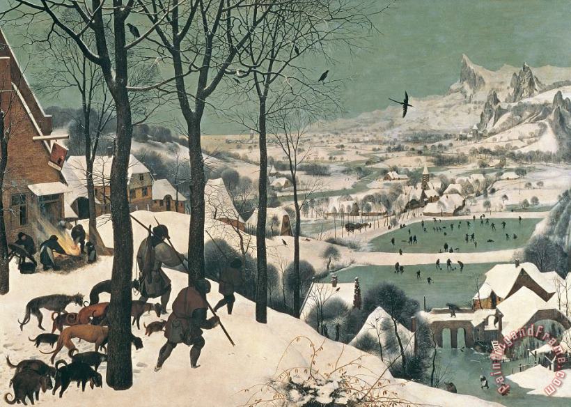 Pieter the Elder Bruegel Hunters in the Snow Art Painting