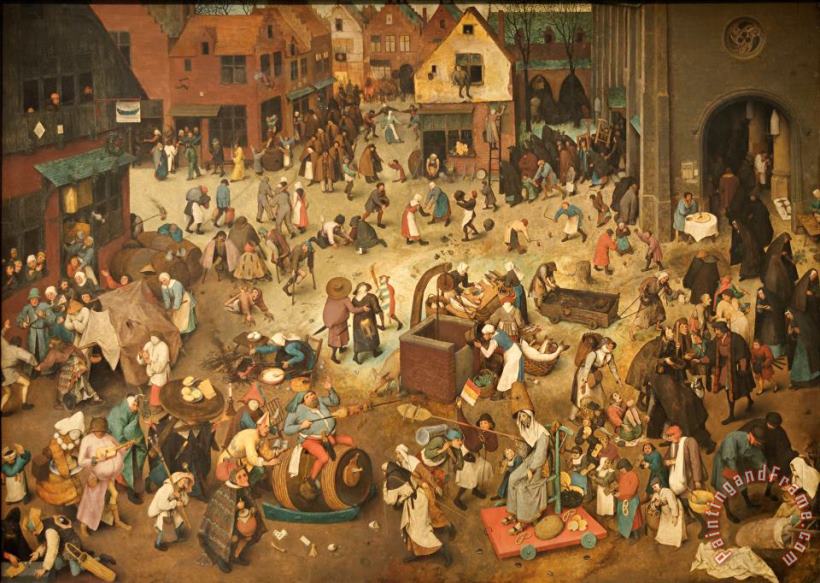 Pieter the Elder Bruegel Le Combat De Carnaval Et De Careme Pieter Brueghel L'ancien Art Painting