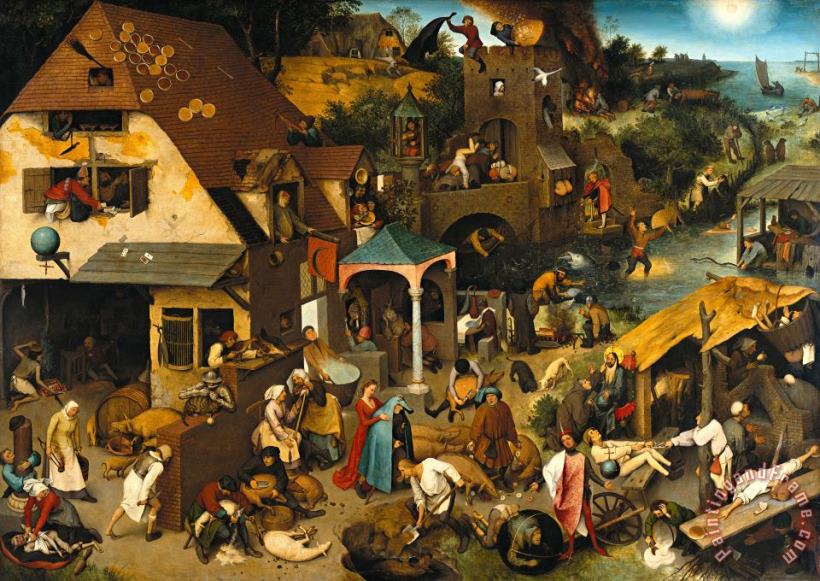 Pieter the Elder Bruegel The Dutch Proverbs Art Painting