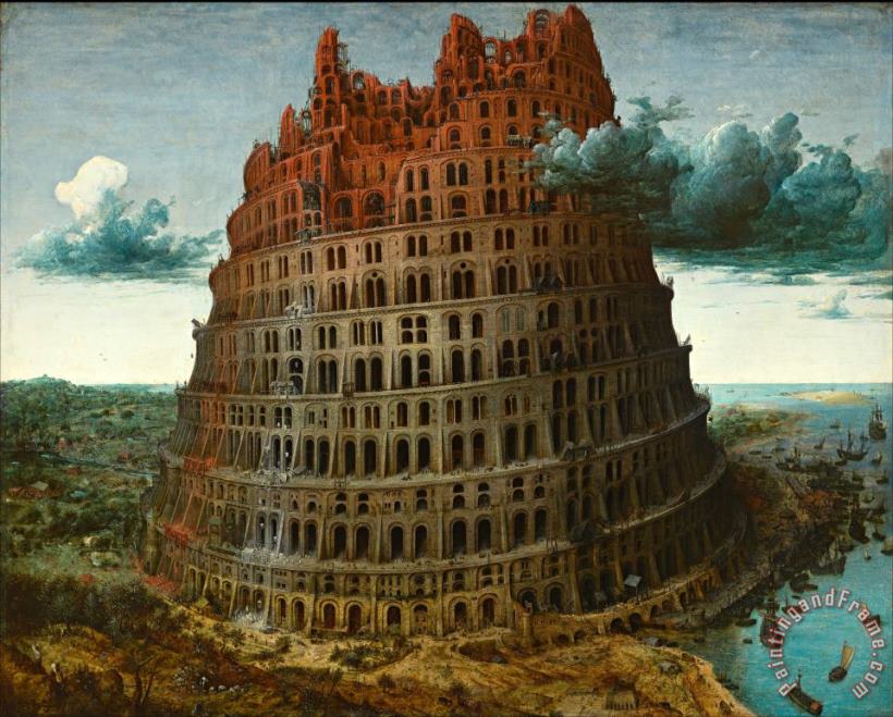 The Tower of Babel Rotterdam painting - Pieter the Elder Bruegel The Tower of Babel Rotterdam Art Print