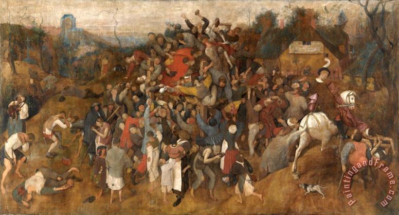 Pieter the Elder Bruegel The Wine Of Saint Martins Day Art Painting