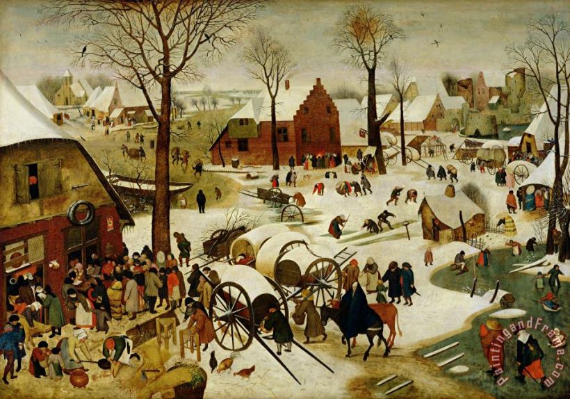 Pieter the Younger Brueghel The Census at Bethlehem Art Print