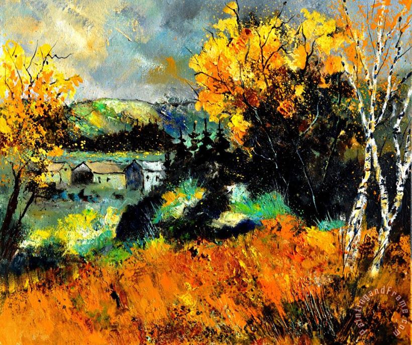 Autumn in Ardennes 672101 painting - Pol Ledent Autumn in Ardennes 672101 Art Print