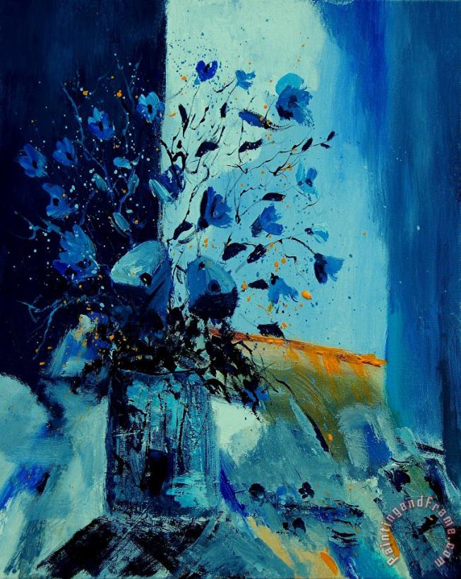 Blue Bunch 45 painting - Pol Ledent Blue Bunch 45 Art Print