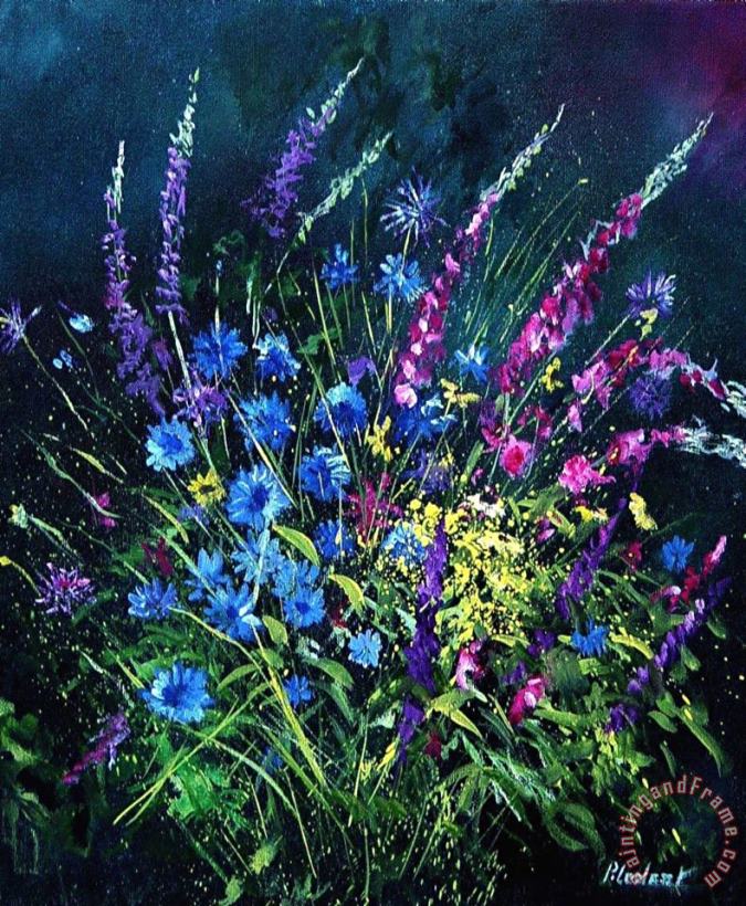 Pol Ledent Bunch Of Wild Flowers Art Painting