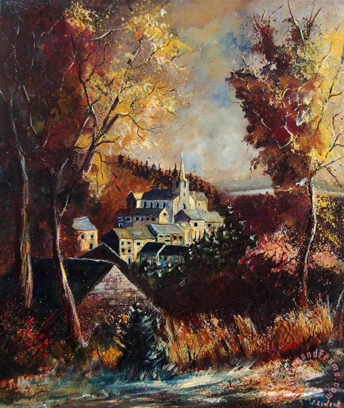 Pol Ledent Houyet village Belgium Art Painting