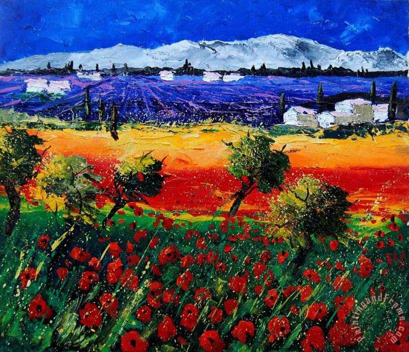 Pol Ledent Poppies in Provence Art Print