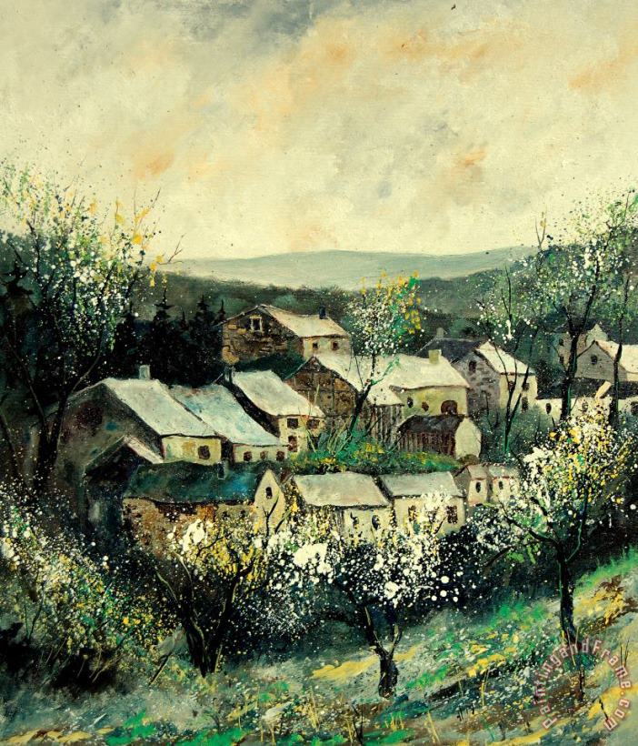 Pol Ledent Spring in the Ardennes Belgium Art Painting
