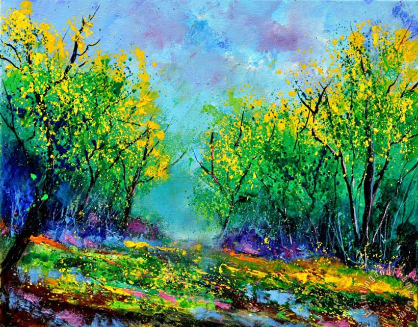 Summer in the wood 452160 painting - Pol Ledent Summer in the wood 452160 Art Print