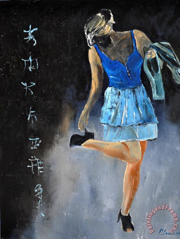 Young girl 452110 painting - Pol Ledent Young girl 452110 Art Print