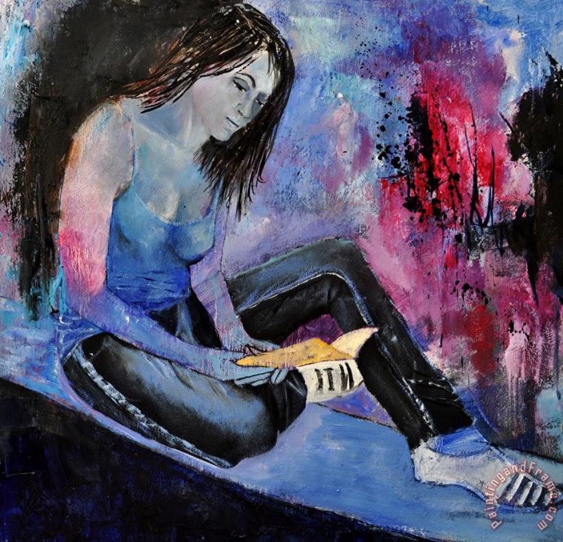 Young girl 662160 painting - Pol Ledent Young girl 662160 Art Print