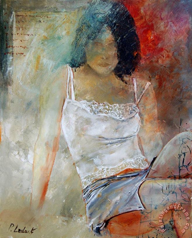 Pol Ledent Young Girl Sitting Art Painting