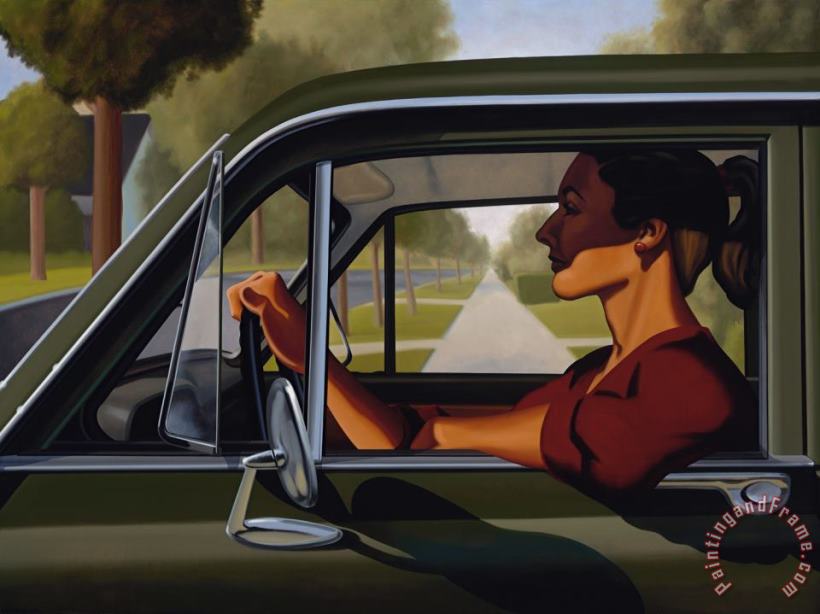Herself's Daily, 2020 painting - R. Kenton Nelson Herself's Daily, 2020 Art Print