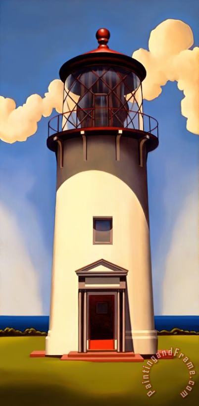Lighthouse According to Fixed Rules painting - R. Kenton Nelson Lighthouse According to Fixed Rules Art Print
