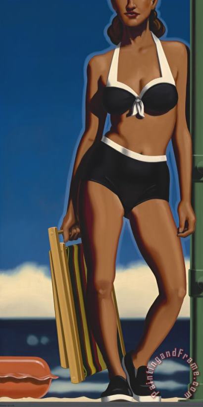 Portrait in Black And White #5, 2019 painting - R. Kenton Nelson Portrait in Black And White #5, 2019 Art Print