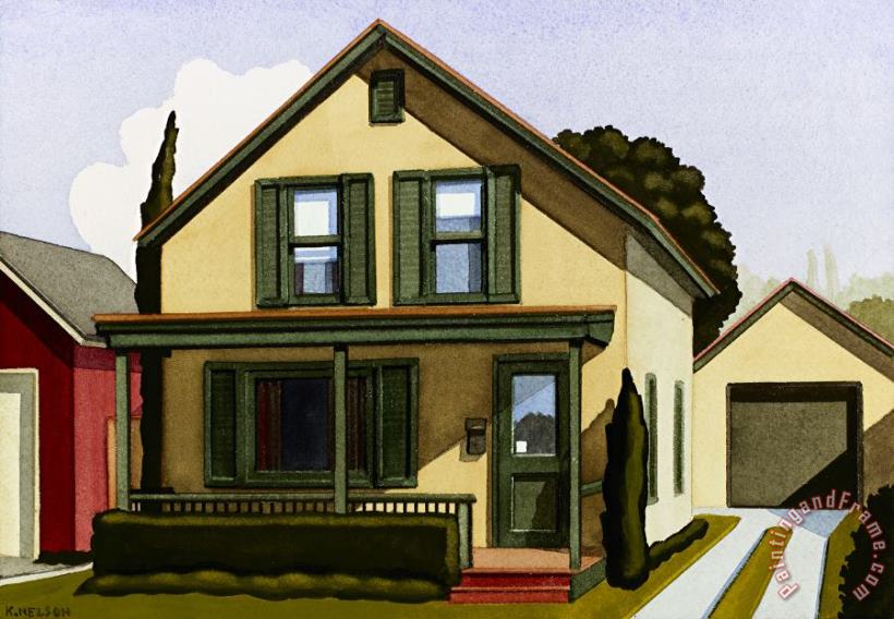 The Neighbor's House painting - R. Kenton Nelson The Neighbor's House Art Print
