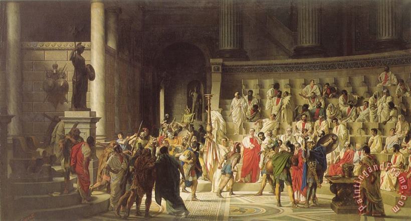 Raffaele Giannetti The Last Senate of Julius Caesar Art Painting