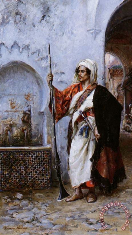 Arab Warrier painting - Raimundo De Madrazo Y Garreta Arab Warrier Art Print
