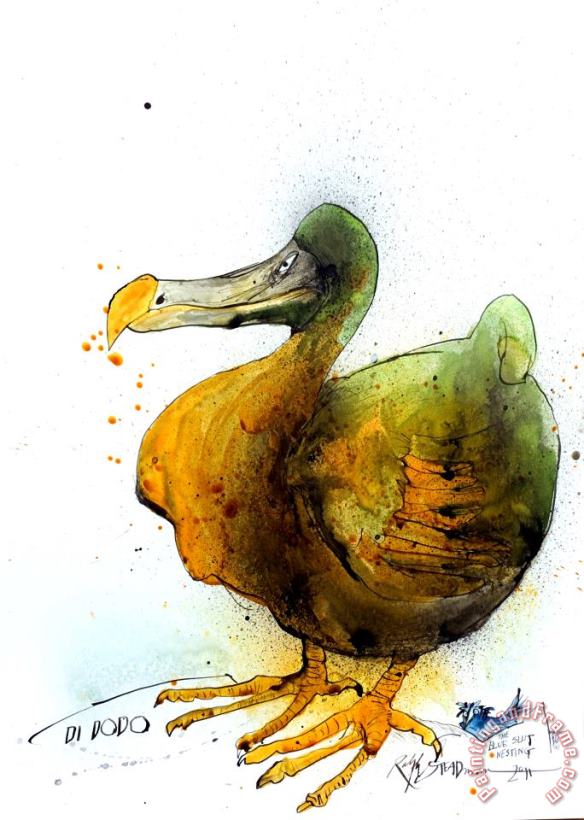 Dodo, 2011 painting - Ralph Steadman Dodo, 2011 Art Print