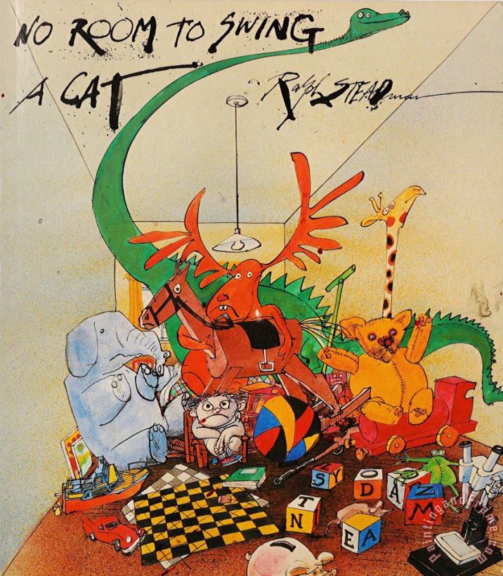 Ralph Steadman No Room to Swing a Cat, 1989 Art Painting