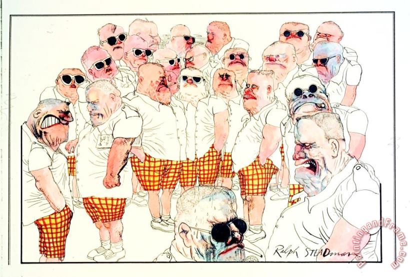 Police Chiefs Convention Vegas painting - Ralph Steadman Police Chiefs Convention Vegas Art Print