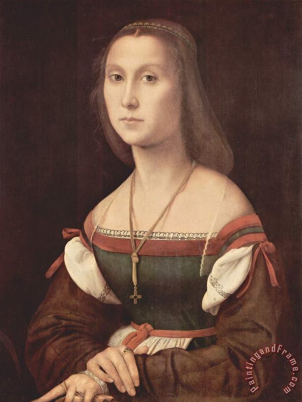 Portrait of a Young Woman aka La Muta - 1507 painting - Raphael Portrait of a Young Woman aka La Muta - 1507 Art Print