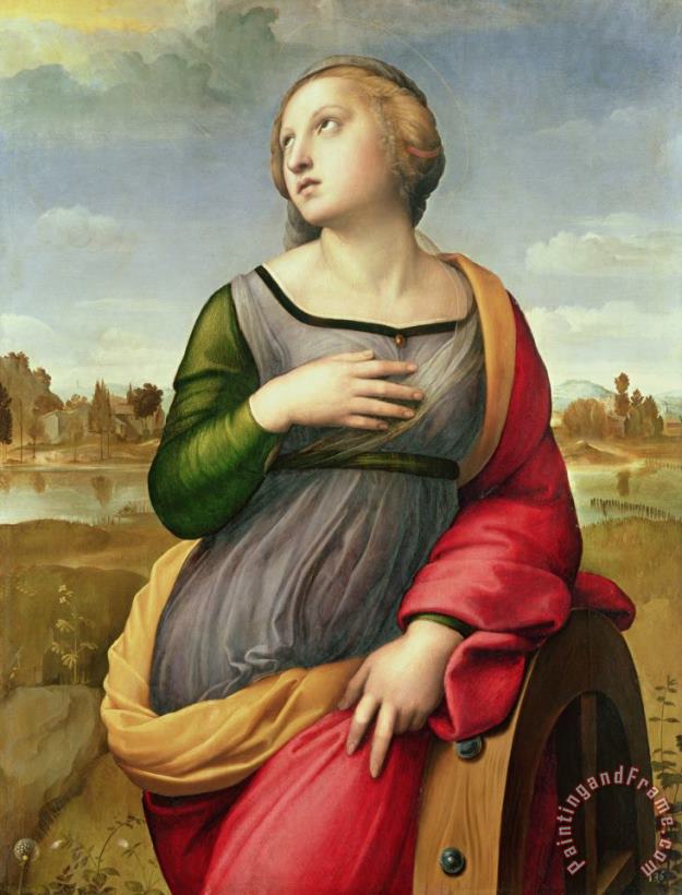 Saint Catherine of Alexandria painting - Raphael Saint Catherine of Alexandria Art Print