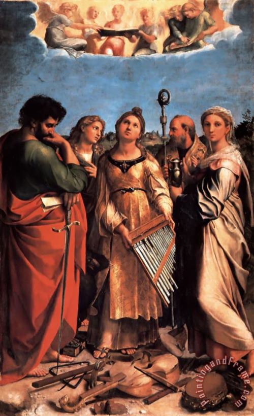 Raphael The Saint Cecilia Altarpiece Art Painting