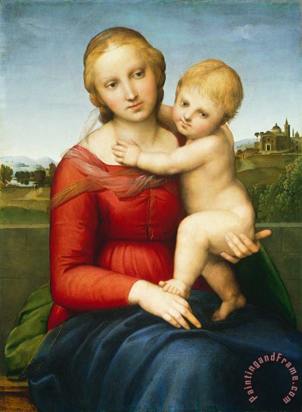 Raphael Raffaello Sanzio of Urbino The Small Cowper Madonna Art Painting
