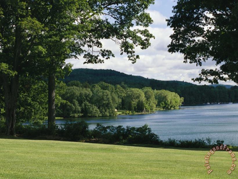 A Scenic View of Otsego Lake Near Cooperstown New York painting - Raymond Gehman A Scenic View of Otsego Lake Near Cooperstown New York Art Print