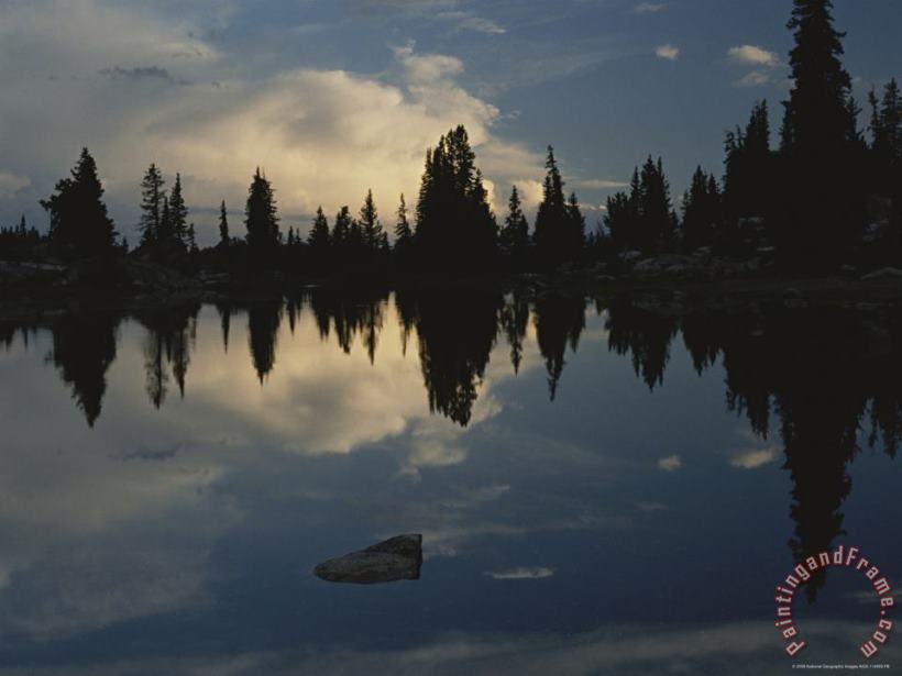 Beartooth Lake And Reflection painting - Raymond Gehman Beartooth Lake And Reflection Art Print