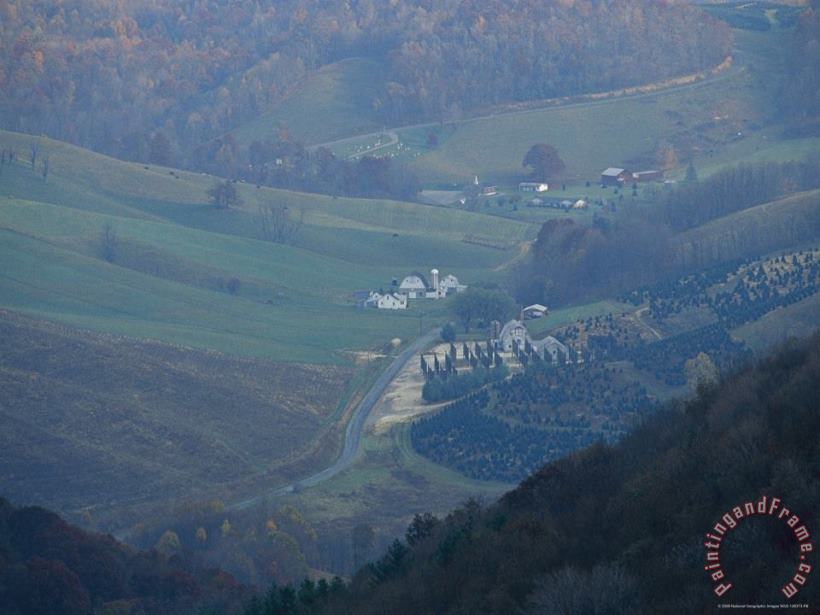 Raymond Gehman Farm Is Nestled in The Valley of Mount Rogers Recreation Area Art Painting