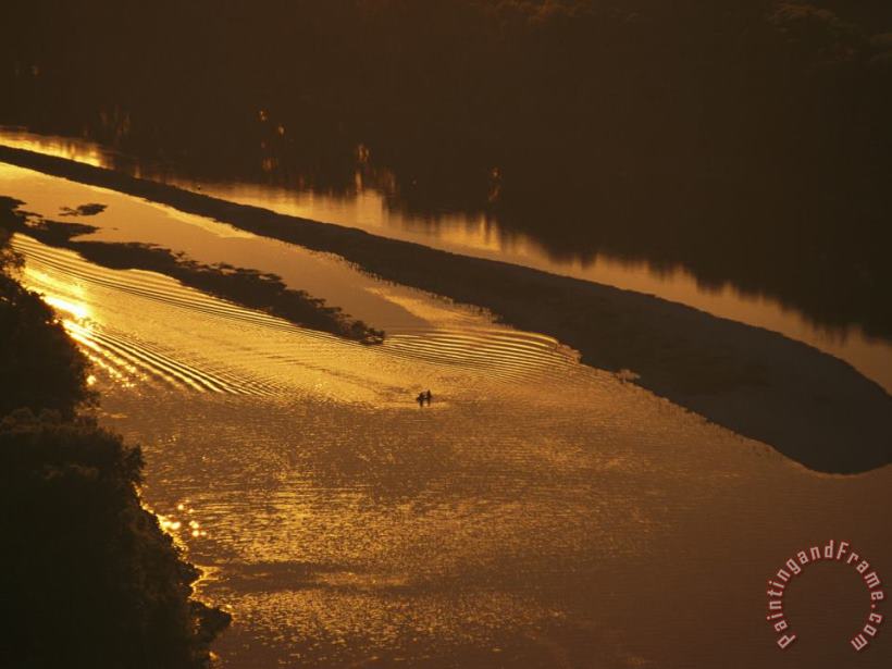 Raymond Gehman Golden Sunlight Reflected on The Surface of The Susquehanna River Art Print