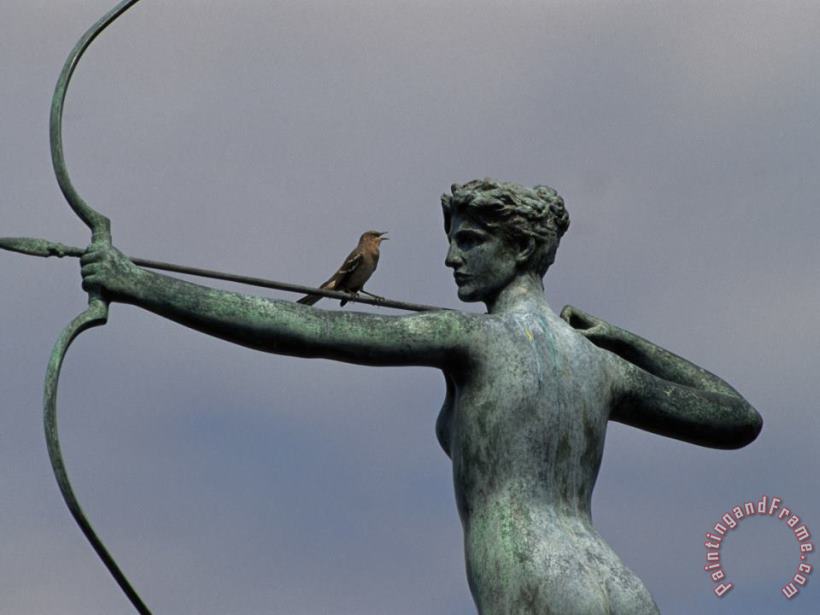 Mockingbird Atop a Bronze Sculpture of Diana by Augustus Saint Gaudens painting - Raymond Gehman Mockingbird Atop a Bronze Sculpture of Diana by Augustus Saint Gaudens Art Print Mockingbird Atop a Bronze Sculpture of Diana by Augustus Saint Gaudens painting - Raymond Gehman Mockingbird Atop a Bronze Sculpture of Diana by Augustus Saint Gaudens Art Print