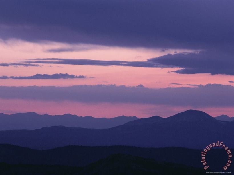 Ridges at Twilight From Mount Washburn painting - Raymond Gehman Ridges at Twilight From Mount Washburn Art Print