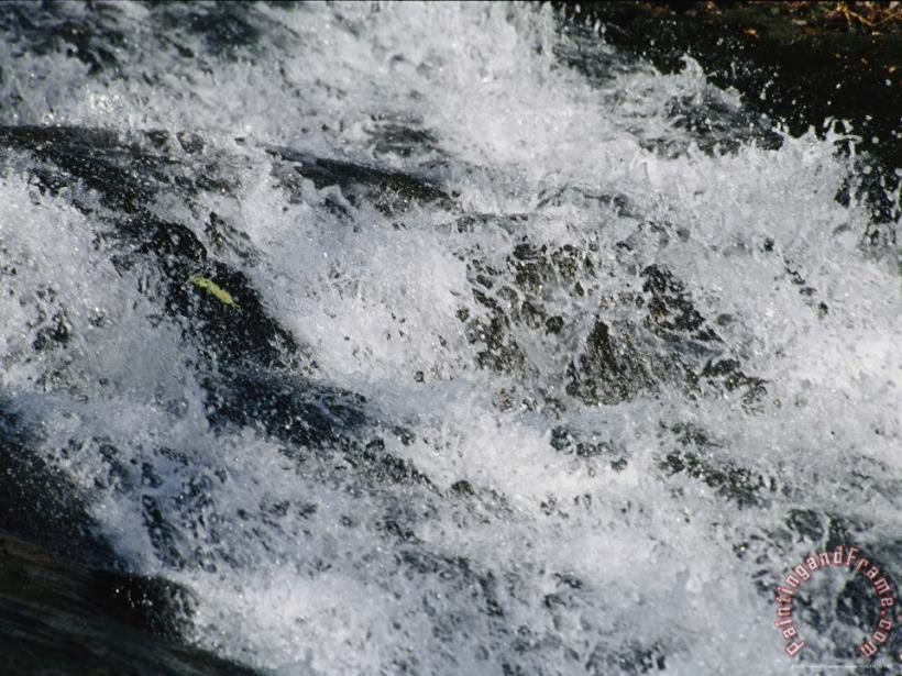 Raymond Gehman The Splash of a Cascading Waterfall in Jefferson National Forest Art Print