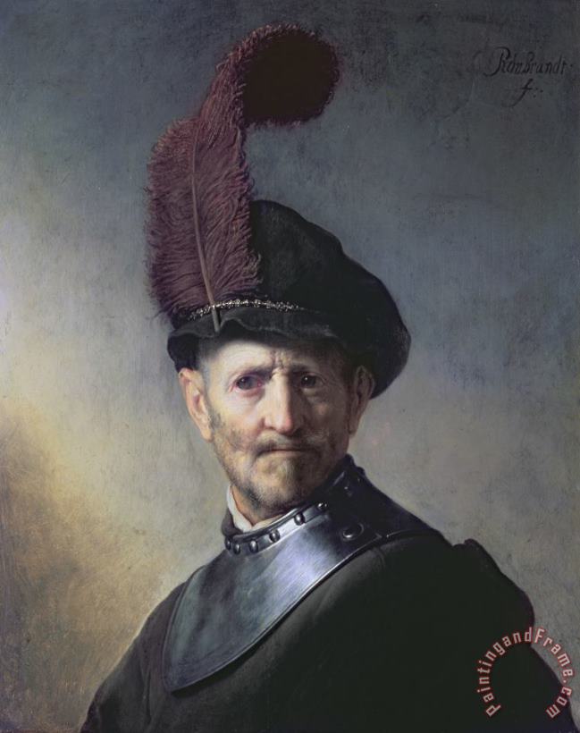 An Old Man in Military Costume painting - Rembrandt An Old Man in Military Costume Art Print