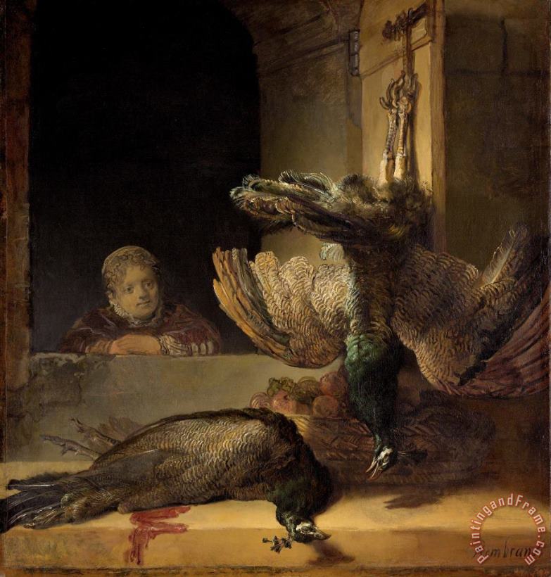 Rembrandt Dead Peacocks Art Painting