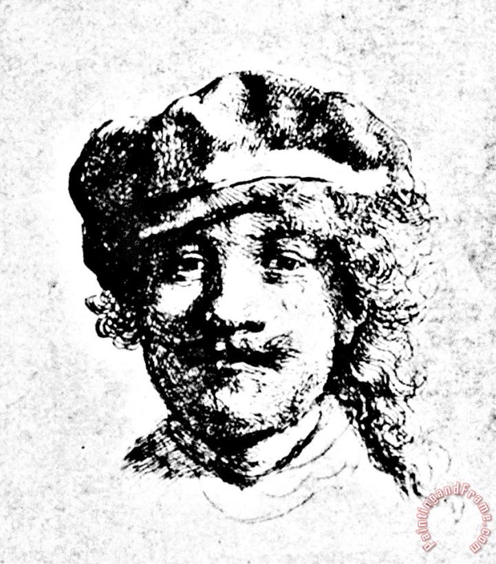 Rembrandt Self Portrait Engraving painting - Rembrandt Rembrandt Self Portrait Engraving Art Print