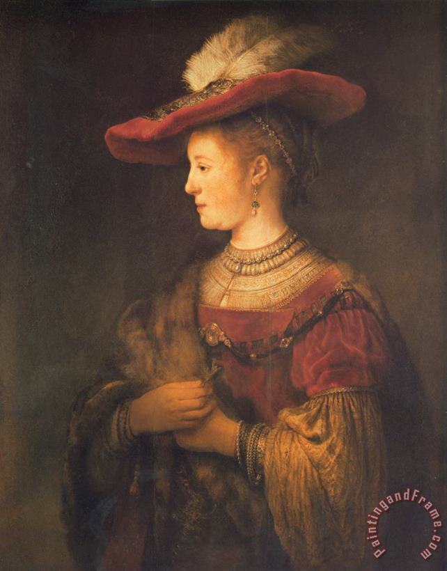 Saskia painting - Rembrandt Saskia Art Print